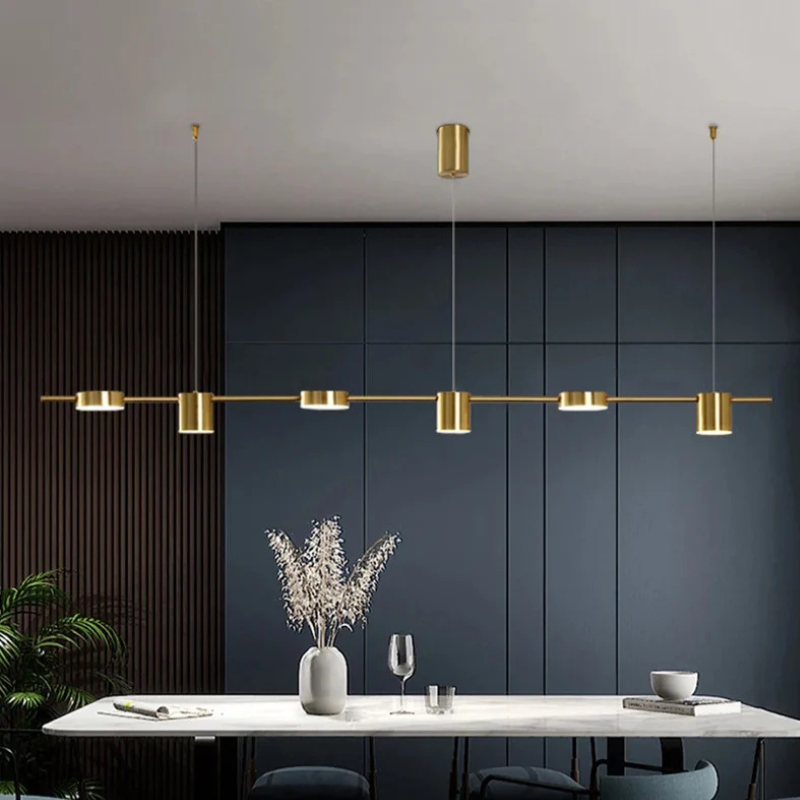 Aurora Lineaire Hanglamp met Minimalistische Koppen