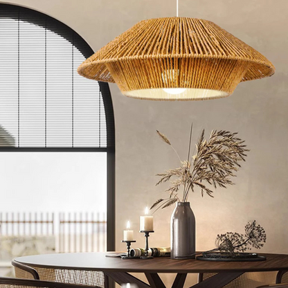 Japans-Geïnspireerde Wabi Sabi LED Touw Hanglamp
