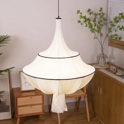Franse Stijl Stoffen KapHanglamp met Warme Licht