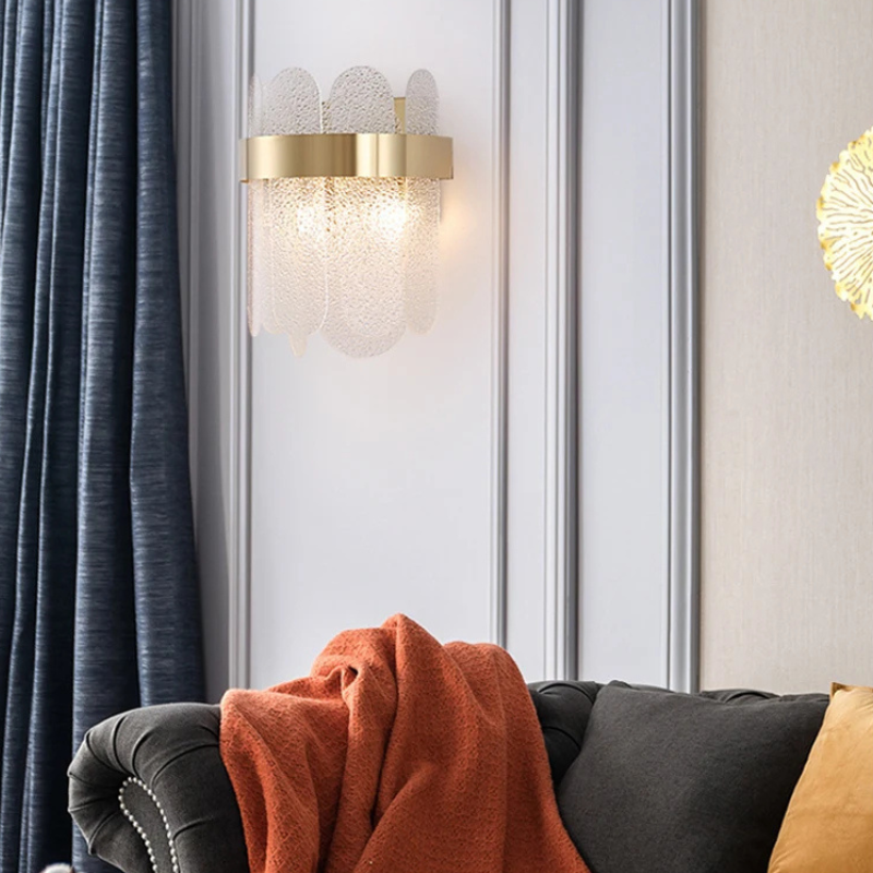 Modern Scandinavisch Handgemaakte Glazen Wandlamp