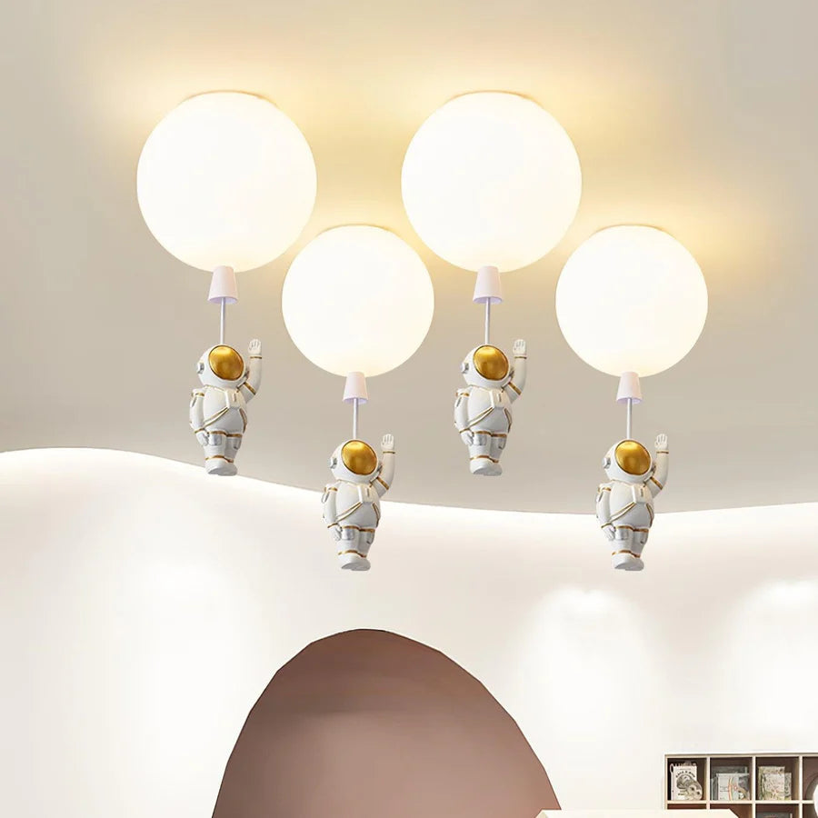 Speelse Maan en Astronaut Ontwerp LED Plafondlicht