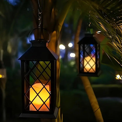 Solar Hanglamp met Ingebouwde LED Kaars – Creatieve Buitenverlichting