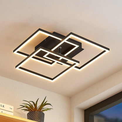 Dimbare LED Plafondlamp met Afstandsbediening en Modern Geometrisch Design