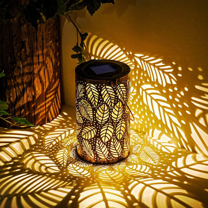 Moderne Zonne Buitenlamp met Bladmotief
