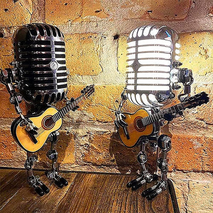 Stijlvolle Omvix Robot Tafellamp met Gitaar