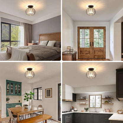 Nordic Luxe Glazen Hal Plafondverlichting
