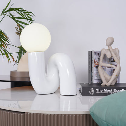 Minimalistische Tafellamp van Matglas en Hars