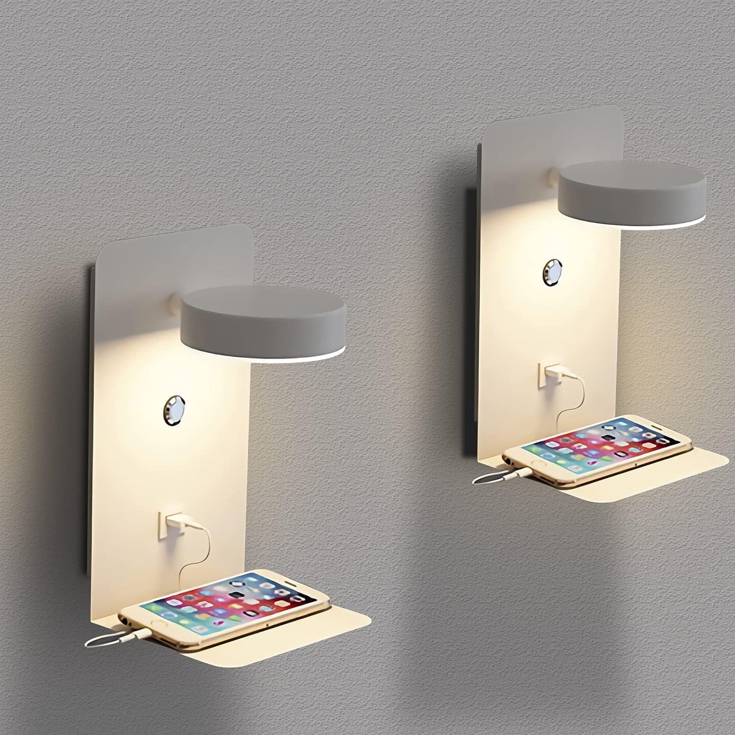 Creatieve Eenvoudige LED  Telefoonoplader Wandlamp