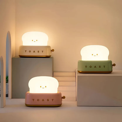 Toaster Vorm LED Nachtlamp – Oplaadbare Tafellamp met Warme Sfeerverlichting