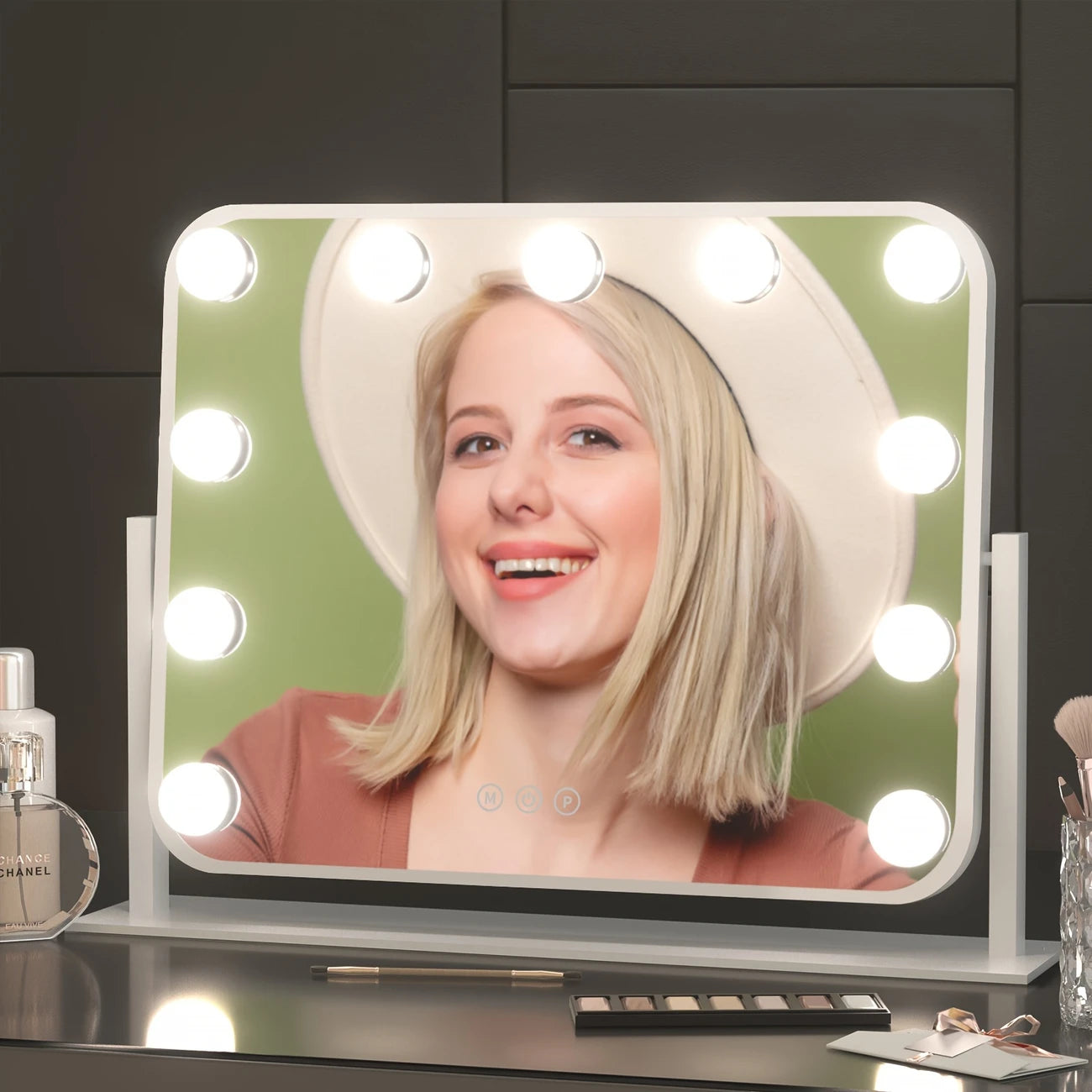Hollywood LED Make-up Spiegel | 360° Draaibaar & 3 Kleurmodi