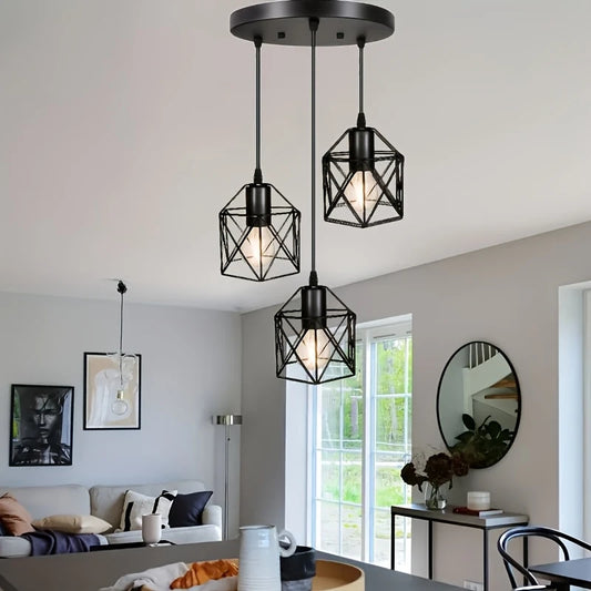 Vintage Geometrische Plafondlamp – Semi-Flush Mount Hanglamp