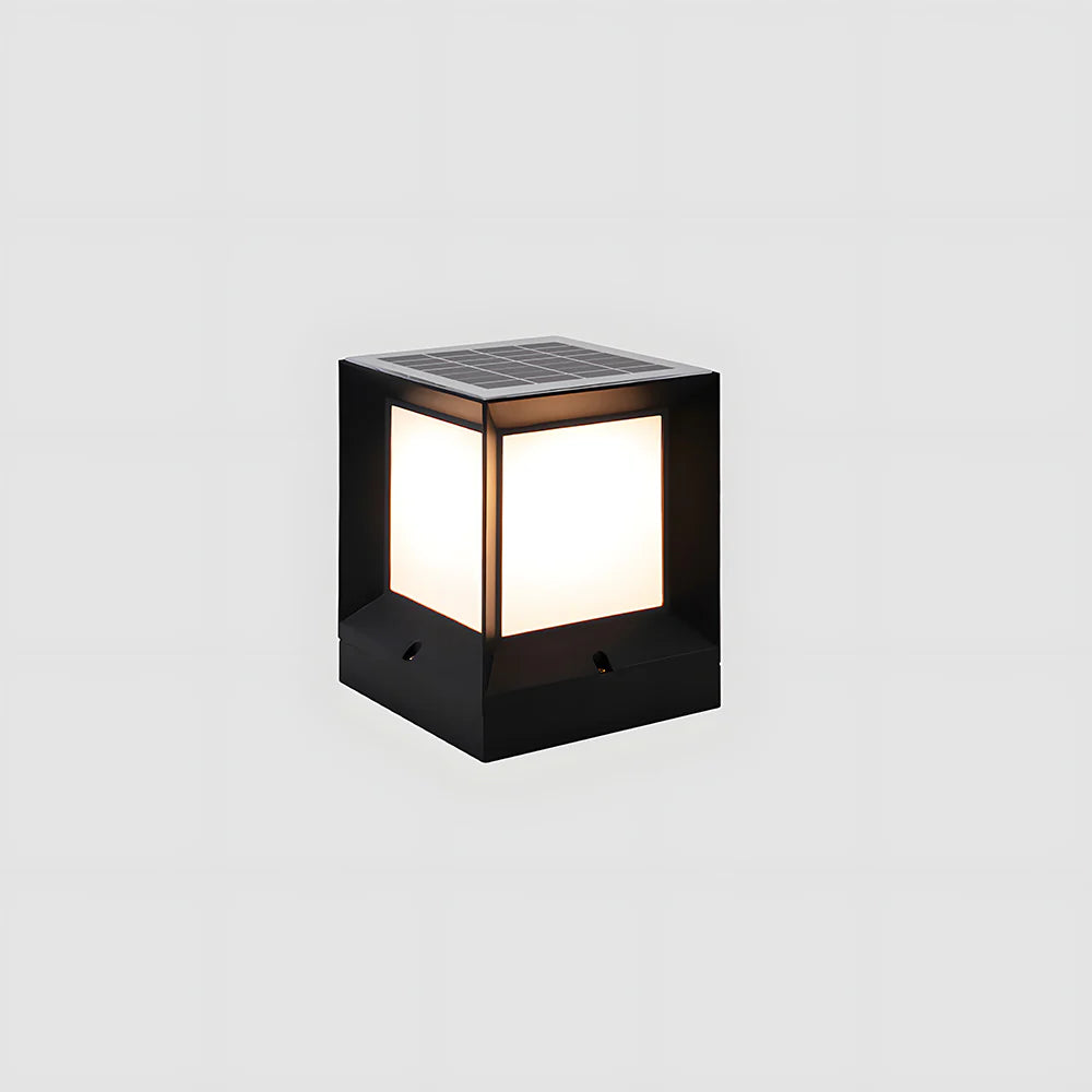 Moderne LED Zwarte Solar Buitenlantaarn