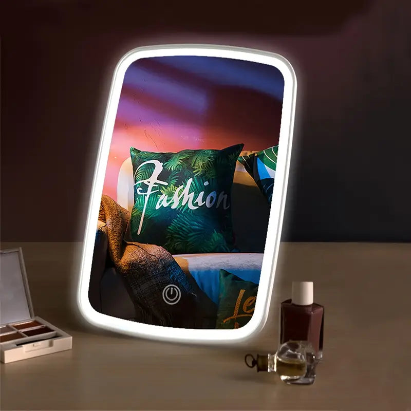Draagbaar LED Make-uplamp met Spiegel en USB-Oplaadfunctie