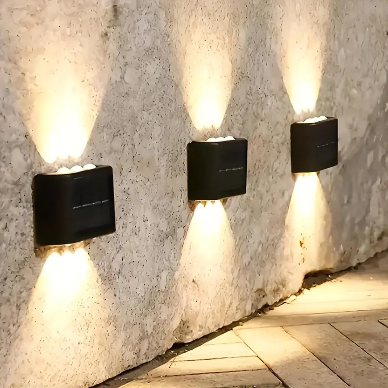 6 LED Solar Buitenlamp – Energiezuinige Wandverlichting voor Tuin en Terras