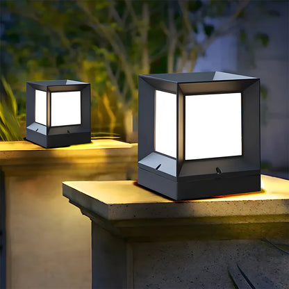 Moderne LED Zwarte Solar Buitenlantaarn