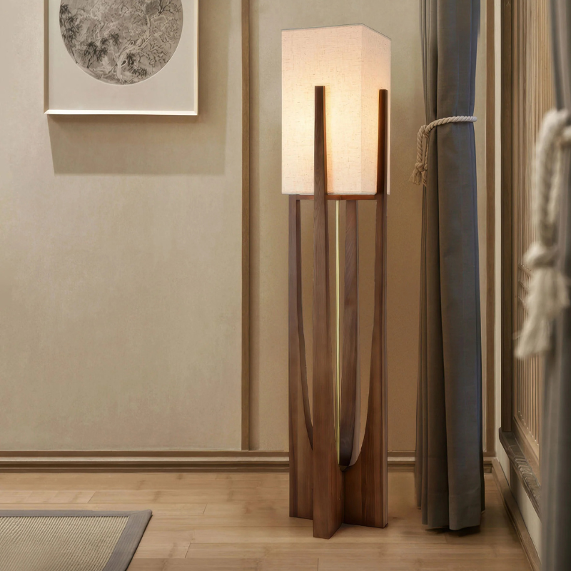 Japanse Stijl Houten Vloer- en Tafellamp