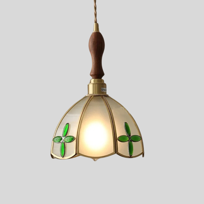 Verfijnde Loft Hanglamp van Koper en Glas