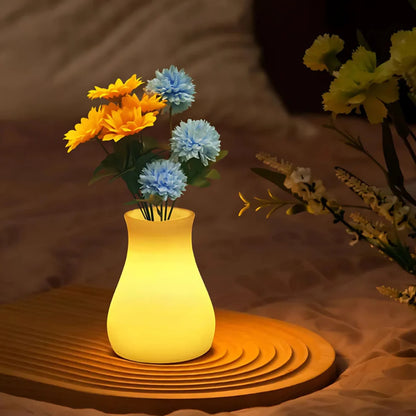 Sfeervolle LED Vaas Verlichting met Bloemaccent