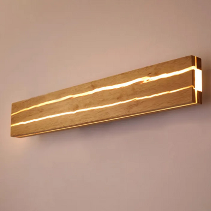 Moderne Houtcrack Wandlamp – Natuurlijk Hedendaags Design