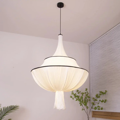 Franse Stijl Stoffen KapHanglamp met Warme Licht
