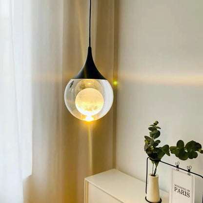 Heldere Glazen Bol Hanglamp met Tijdloze Uitstraling
