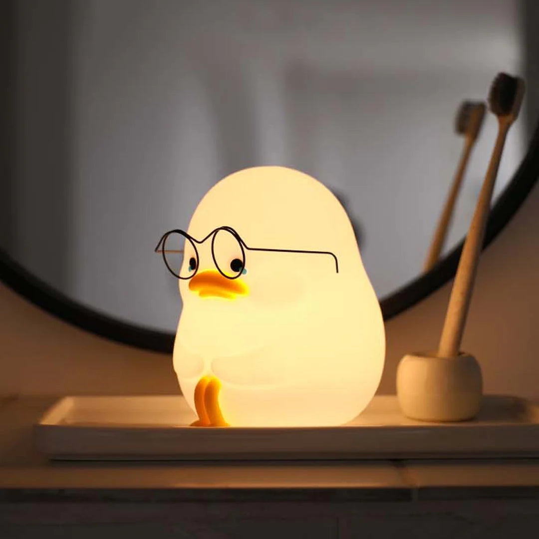 Zacht Silicone Warm Licht Huilende Eend Nachtlamp