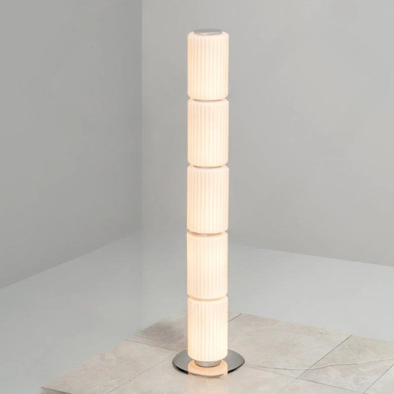 Virello Glazen Kolom Vloerlamp
