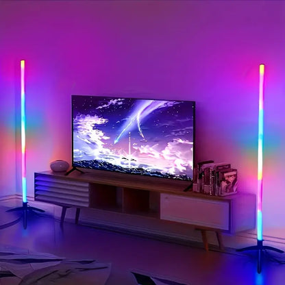 Smart LED Vloerlamp – RGB Muziek Sfeerlamp met App-bediening