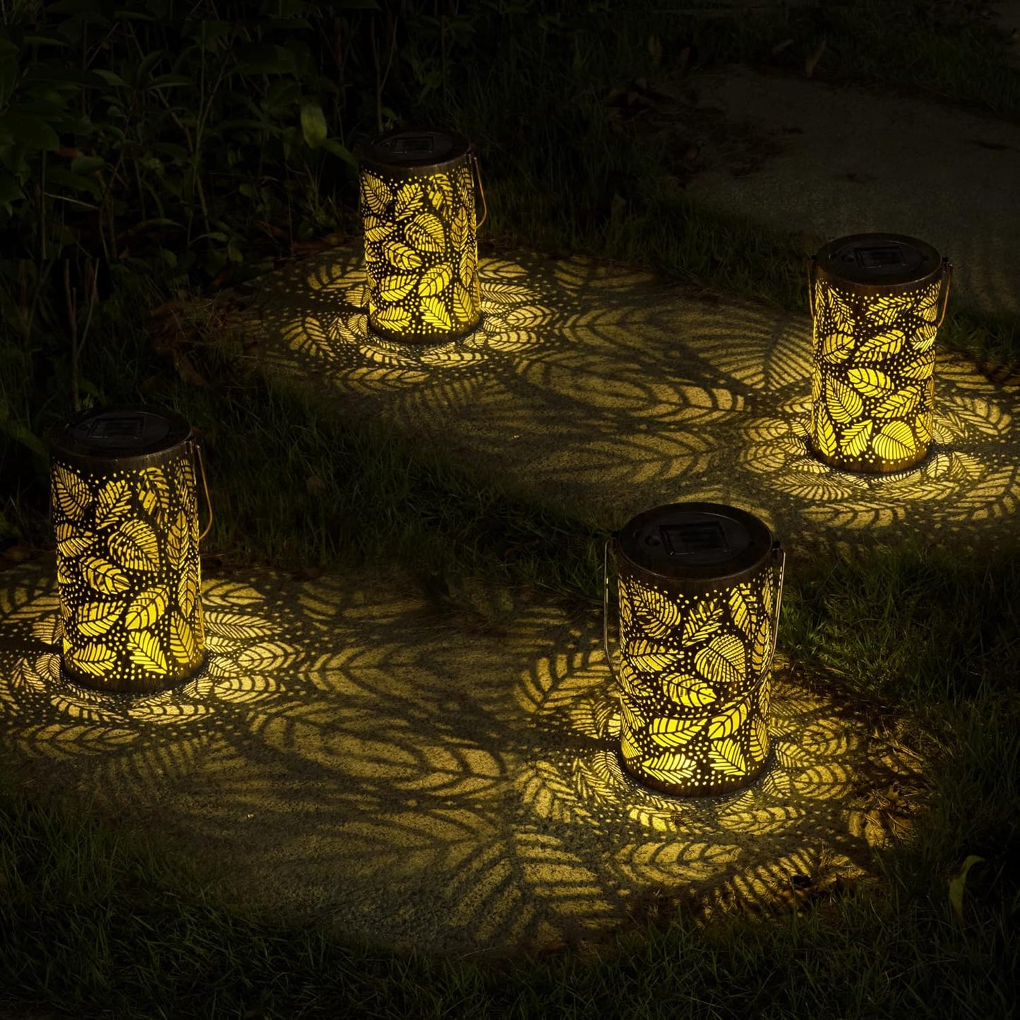 Moderne Zonne Buitenlamp met Bladmotief