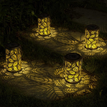 Moderne Zonne Buitenlamp met Bladmotief