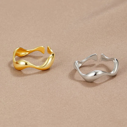 Dames Ring 18K Verguld Sterling Zilver Verstelbaar