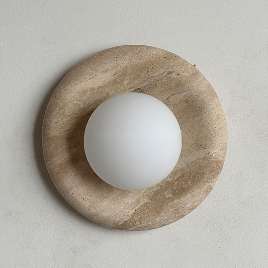 Orli Wandlamp – Stijlvol Marmerdesign met Glasbol