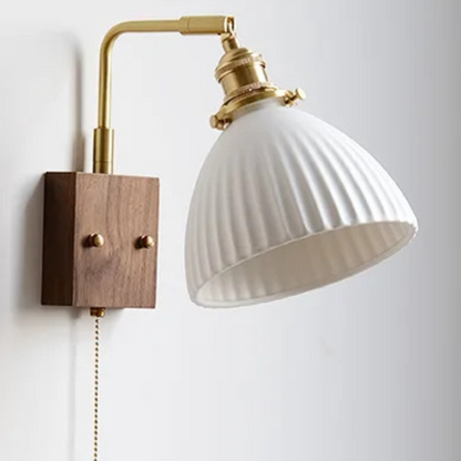 Nordic Scandinavische LED Wandlamp met Houten Accenten