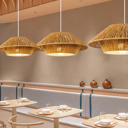 Japans-Geïnspireerde Wabi Sabi LED Touw Hanglamp