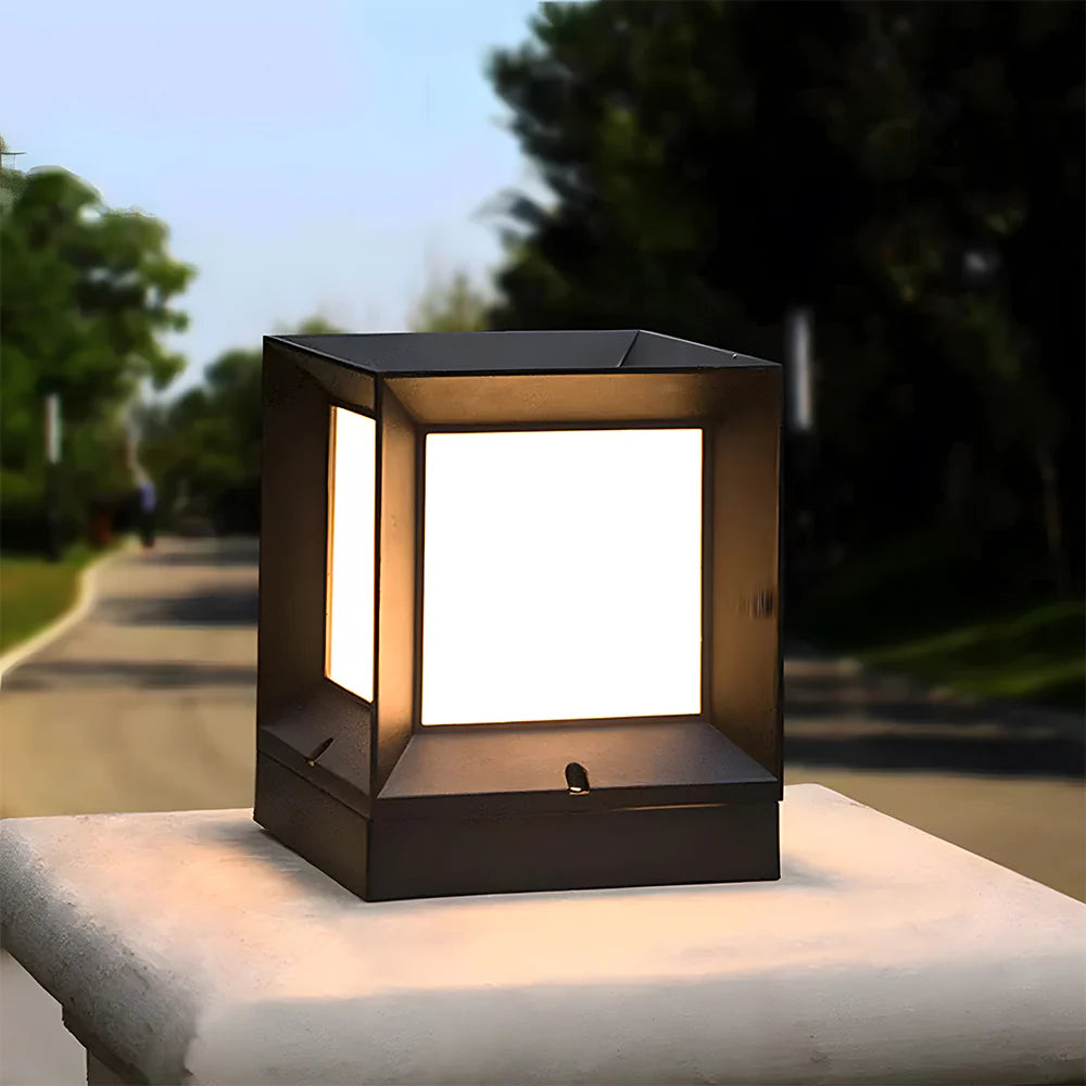 Moderne LED Zwarte Solar Buitenlantaarn