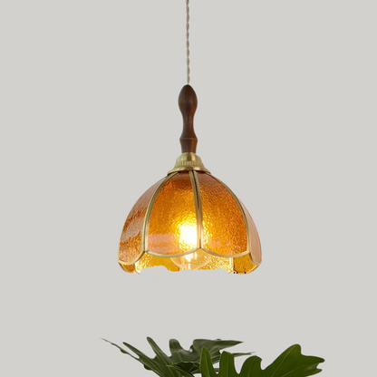 Tiffany Walnoot Touch LED Glas Hanglamp