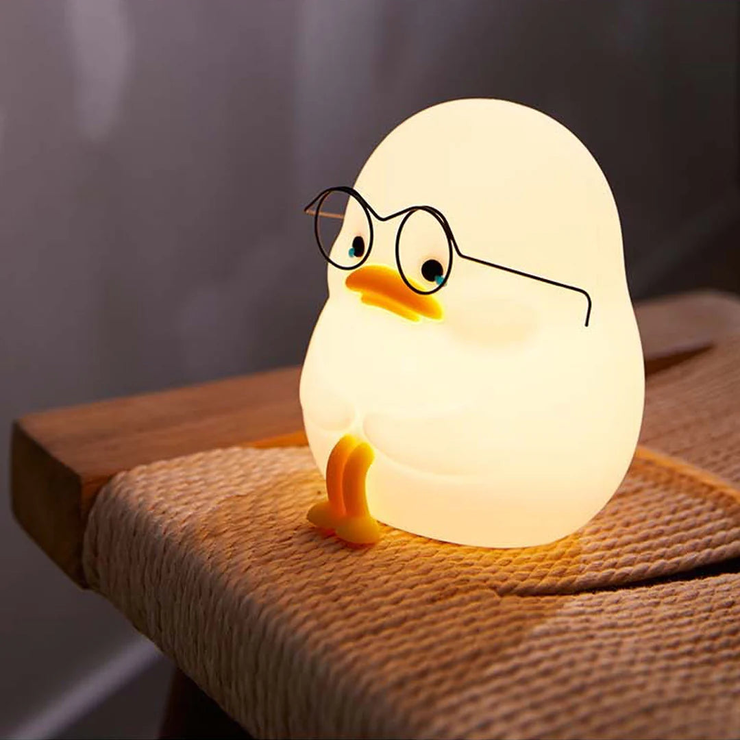 Zacht Silicone Warm Licht Huilende Eend Nachtlamp