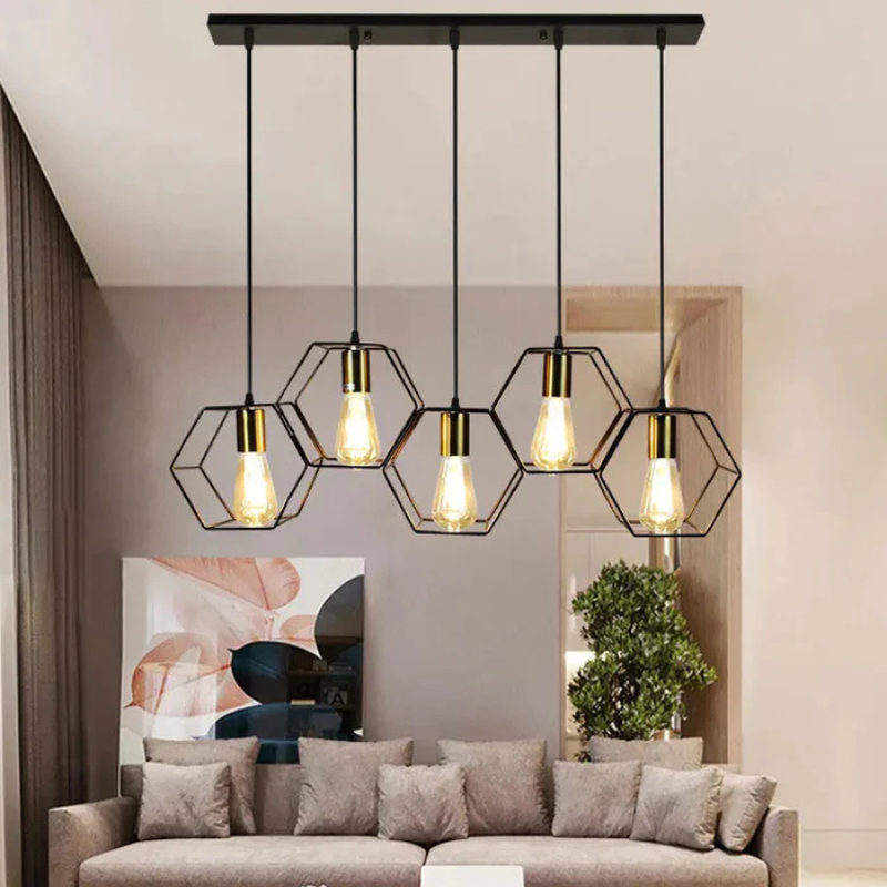 Geometrische Metalen Plafondkroonluchter met Creatief Ontwerp