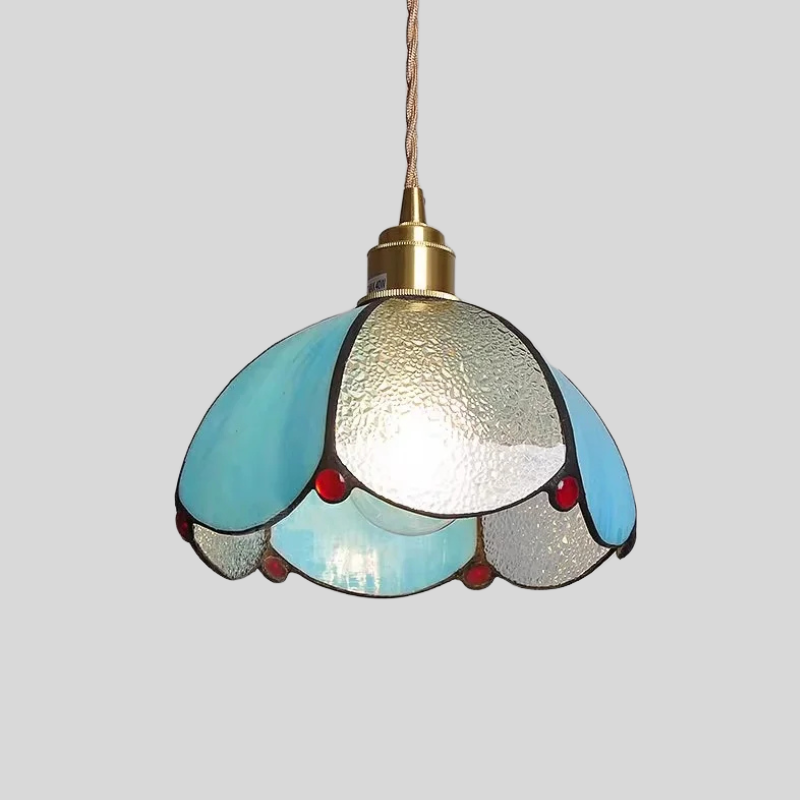 Verfijnde Loft Hanglamp van Koper en Glas