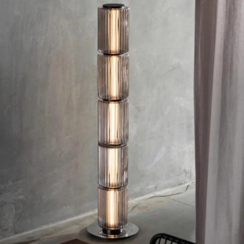 Virello Glazen Kolom Vloerlamp
