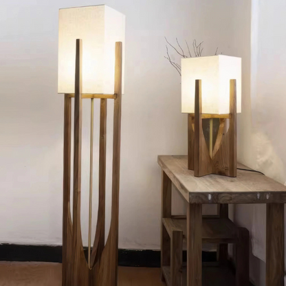 Japanse Stijl Houten Vloer- en Tafellamp
