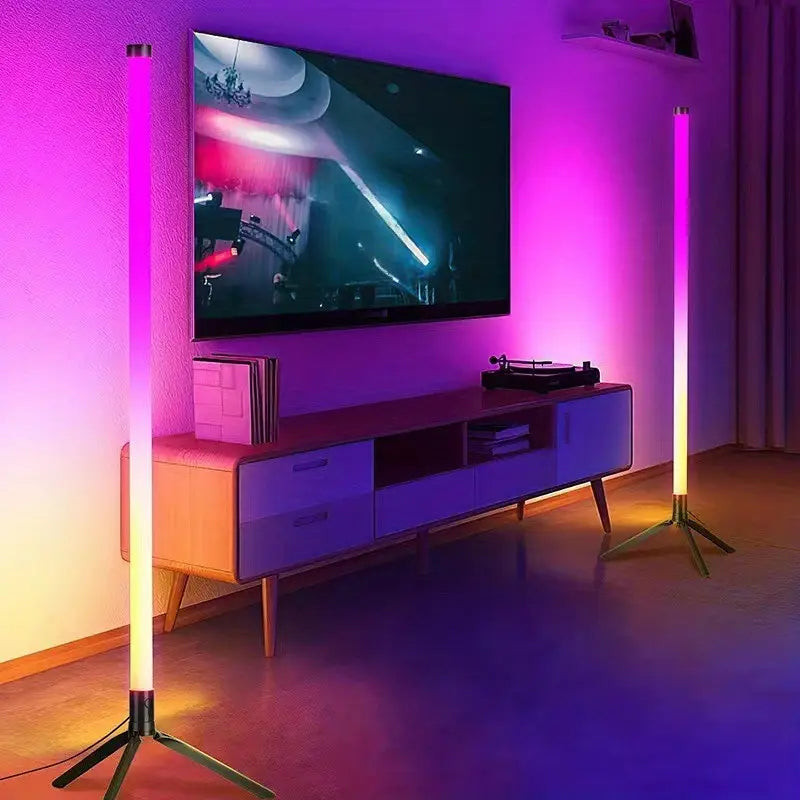 Smart LED Vloerlamp – RGB Muziek Sfeerlamp met App-bediening