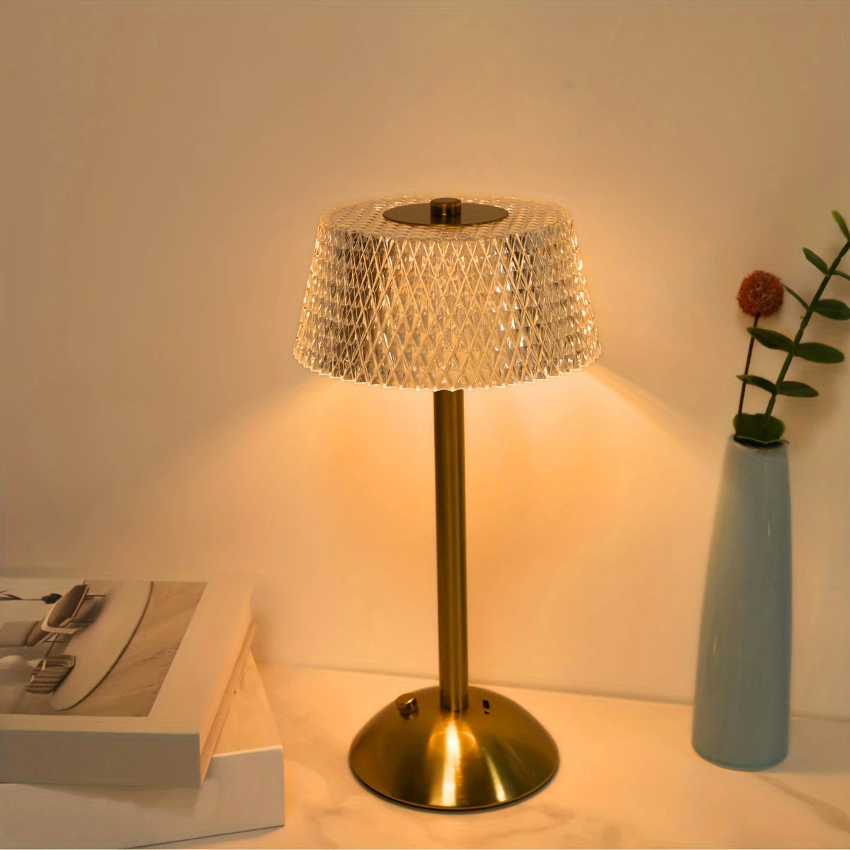 Moderne LED Kristallen Tafellamp met Touchbediening