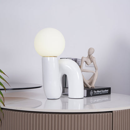 Minimalistische Tafellamp van Matglas en Hars