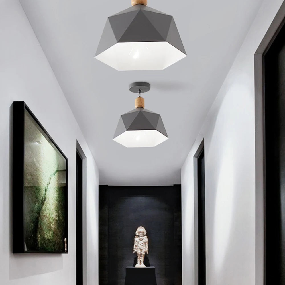 Elegante Eenvoudige Macaron Metalen Plafondlamp
