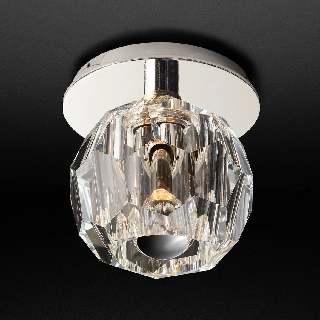 Kristal Enkele Bol Flush Mount Plafondlamp