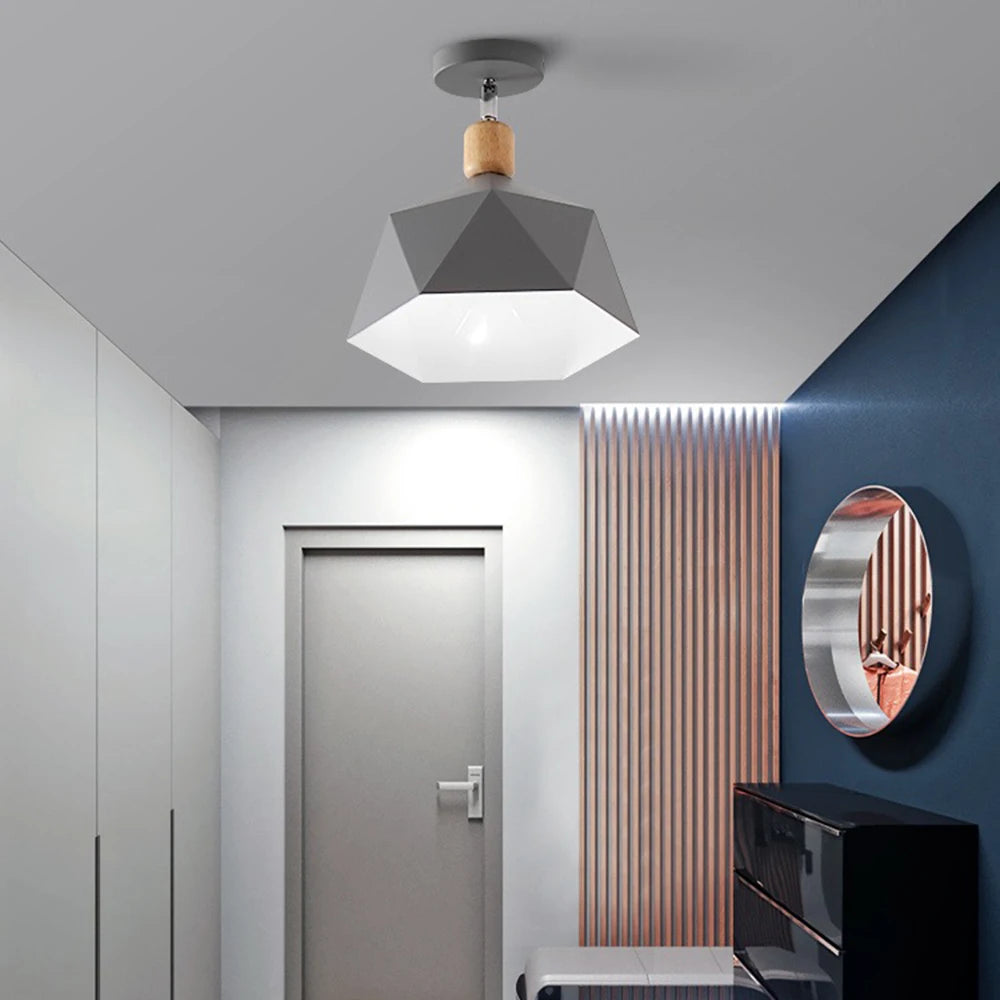 Elegante Eenvoudige Macaron Metalen Plafondlamp