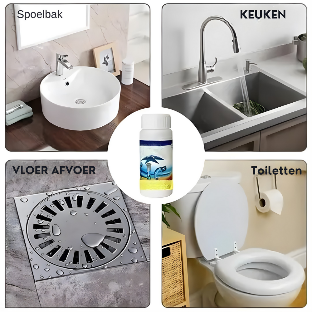 Afvoerreiniger Poeder Ontstoppingsmiddel Reiniging Keuken Badkamer