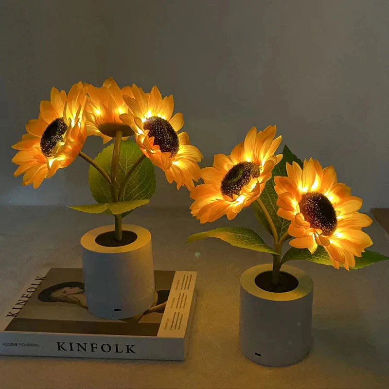 Zonnebloem Tafellamp – Stralende Natuurlijke Sfeer