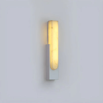 Luxe Alabaster Wandlamp met Natuurlijk Marmerpatroon